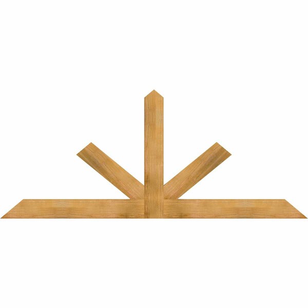 Ekena Millwork Saratoga Rough Sawn Timber Gable Bracket, Western Red Cedar, 96"W x 40"H x 2"D x 6"F, 10/12 Pitch GBW096X40X0206SAR00RWR - main